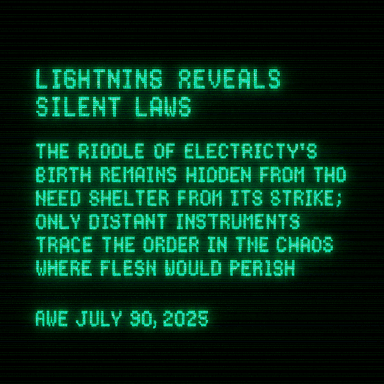 Lightning Reveals Silent Laws