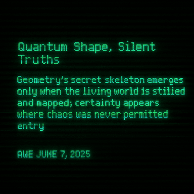 Quantum Shape, Silent Truths